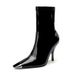 2024 Autumn Winter New Women's High Patent Leather Short Thin Heel Metal Square Toe Over-the-Knee Sexy Slim Boots_vogvips.com