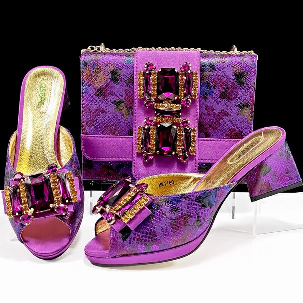 Women’s Shoes women's open toe high heeled slippers,snake pattern fabric,eye catching diamond buckle decoration, square soft bag, fashionable shoe bag_vogvips.com