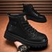 European Warm Series Martin Summer Sports Thick Sole Waterproof British Style Work Men's High-top Leather Shoes Casual Motorcycle Boots_vogvips.com