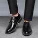 2025 Business Formal Leather New Large Size Single Shallow Mouth Lace-up Men's Design Room Decoration Shoes_vogvips.com