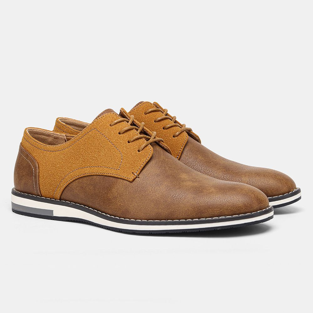Men's Shoes Large Size Men's Casual Shoes Fashion Lightweight Men's Shoes Color Matching Breathable Men's Leather Shoes_vogvips.com