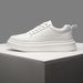 Men’s Platform White Leather Sneakers Casual Thick Sole Walking Skate Shoes Unisex_vogvips.com