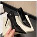 Black High-heeled With Thin Heels, New Versatile Work Shoes, Trendy And Stylish Pointed-toe, High-end Design Patent_vogvips.com