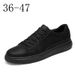 Men's Shoes Round Head Flat Bottom Casual Four Shoes Thick Sole Polish Board Shoes Men_vogvips.com