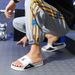 Slippers For Men, Summer Outdoor Wear, Sports Trend, Stepping On Poop Feeling, Thick Sole, Student Beach, Outdoor, One_vogvips.com