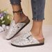 New Fairy Style Flat Low Heel Closed Toe Slippers Women's Casual Slippers To Match Skirts Birken Foreign Trade Women's Shoes_vogvips.com