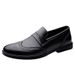 Euro Step Four Seasons New Top Layer Cowhide Loafers Slip-On Casual Business Brogue Men's Shoes With Carved Design_vogvips.com