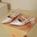 Women's Peep Sandals 2025 New Summer French Style Mary Jane Shoes With Chunky Silver Strap Pointed Toe High Heels_vogvips.com