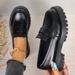 Women's Leather Shoes Spring Thick Sole College Style Single Dress Footwear_vogvips.com