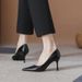 wangjia Wangjia Genuine Leather Etiquette High Heels Women Soft Sole Comfortable For Long Standing Flight Attendant_vogvips.com