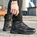 Outdoor High-top Boots Men Anti-slip Warm Plush Thick-soled Durable Ankle Boots Men Casual Comfortable Breathable Hiking Shoes_vogvips.com