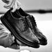 Euro Step First Layer Cowhide Men Genuine Business Brogue British Wedding Leather Soft Sole Formal Derby Men's Shoes_vogvips.com