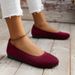 Large Size 2024 Spring New Flat Bottomed Round Toe Hoodie Shallow Mouth Mom's Knitted Fashionable Versatile Shoes_vogvips.com