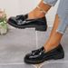 New Platform Small Leather Shoes A Slip-on Fringe Loafers Single Shoes_vogvips.com