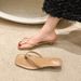 Post Sandals For Women, Thin Heel High Heels, 2026 Summer New Fashion Square Toe Outdoor Slippers_vogvips.com