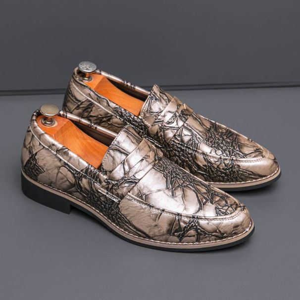 New Fashion Men's British Black Business Casual Loafer Shoes Daily Driving Office Leather Shoes One Foot Pedal Lazy Brown Banquet Dress Wedding Men's_vogvips.com