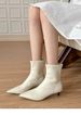 Autumn And Winter New Style Of Pointed-toe, Slender Commuter Women 2025 High-heeled Ankle Boots_vogvips.com