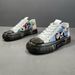 High End Rubber Coated Leather Board Men, Trendy And Versatile Graffiti Shoes, Thick Soled Men's Light Luxury Casual_vogvips.com