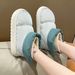 Waterproof Slippers 2025 New Style Fleece-Lined Thickened Outdoor Thick Sole Non-Slip Closed-Toe Cotton Shoes For Women_vogvips.com