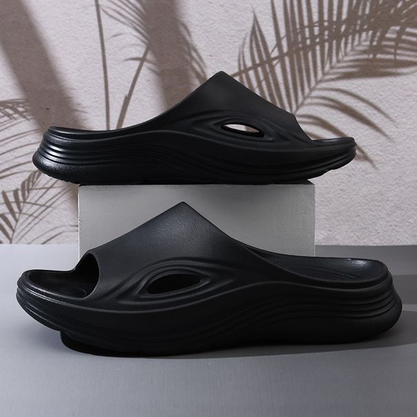 Men's Summer Thick Soled, Versatile Wear-resistant With EVA Anti Slip Odorless Feet, High-end And Cool Slippers_vogvips.com