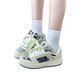 Women's Trendy Loafers, 2026 Autumn New Vintage Denim Versatile Casual Sneakers, Women's Fashion Color-blocking_vogvips.com