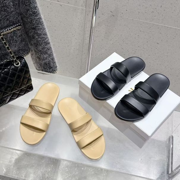 Sheepskin Version ~ New Round Open Toe Outdoor Sandals For Women Thick Sole Comfortable Genuine Leather Casual Beach_vogvips.com