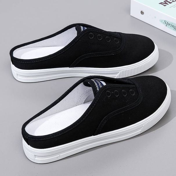 Canvas Shoes For Women 2025 New Style Bestsellers, Casual One-step, Versatile, Soft-soled Breathable White Sneakers, Niche_vogvips.com