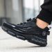 Unisex Lightweight Steel Toe Safety Work Shoes With Rotary Buckle, Air Cushion Comfort Footwear, Suitable For Construction & Factory Workers_vogvips.com
