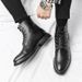 European Warm Series Thick-Soled Casual Martin High-Top Height-Increasing Leather Autumn Winter New Trendy Motorcycle Men's Boots_vogvips.com