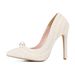 Women's Shoes new 11cm single shoes stiletto pointed white pearl wedding shoes wedding shoes high heels wedding_vogvips.com