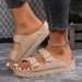 Summer Women Slipper Outdoor Beach Sandals EVA Platform Flip Flops For House Slides Buckle Soft Thick Sole Sandals_vogvips.com