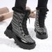Winter Cotton Shoes For Women, High Top With Plush Insulation, Women's Snow Boots, Thick Soled Women's Cotton Boots Women's Shoes_vogvips.com