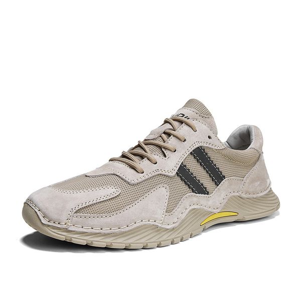 Sneakers 2026 New Genuine Leather Mesh Men's Daily Summer Breathable Outdoor Casual Running Shoes_vogvips.com