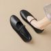 Ballet Flats 2025 New Soft Leather French Style Mary Jane Large Size Women's Shoes_vogvips.com