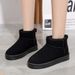 Fashion Casual Thick Soles With Velvet Warm Slip-on Students Cotton Shoes Woman_vogvips.com