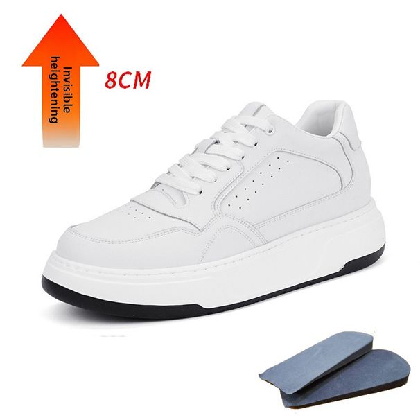 Black And White Panda Men's Shoes Breathable Heightening Thick Baseplate Shoes Men's Sports And Leisure White Shoes_vogvips.com