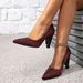 Women's Burgundy High Heels Pointy Abnormals With Sexy Four Season High Heels Women's Shoes Muller Shoes_vogvips.com