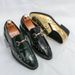 New Colored Banquet Dress Business Men's Shoes With One Foot Pointed Toe Casual Loafers Korean Style Trendy British Style Wedding Shoes_vogvips.com