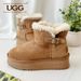OZWEAR ESKIMO BUCKLED PLATFORM MINI BOOTS 4CM OB818P_vogvips.com