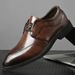 Men's Slip-On Dress Shoes – Pointed Toe Business Casual Shoes (Embroidered & No Laces)_vogvips.com