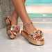 Champagne Gold Platform Sandals For Women - Summer Fashion Beach Party Slide Sandals With Thick Sole, Comfortable & Stylish_vogvips.com