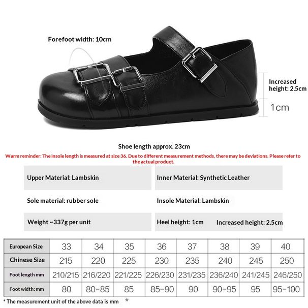 Cameido Soft Sole Soft Upper Lamb Leather Mary Jane Dress Shoes For Women With Sweet Buckle Spring_vogvips.com