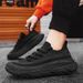 New student sports running thick sole increase mesh surface breathable flying fabric men's trendy shoes_vogvips.com