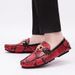 Silver Trendy Bean For Men 48 Large 47 British Casual Leather 46 Lazy One Step Driving Shoes_vogvips.com
