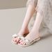 Bowknot Outdoor Slippers For Women New Summer Versatile Flat Non-slip Female Student Fashion Soft Sole Beach Sandals_vogvips.com