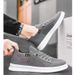 Men's Summer Breathable Sports Slip-On Shoes Odor Resistant Mesh Soft Sole Black Casual Flat Footwear_vogvips.com