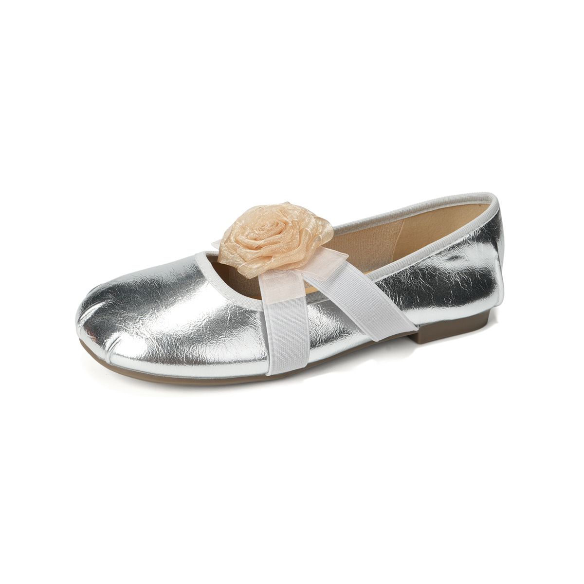 Flower Flat Single Shoes Female French Fairy Style Ballet Shoes With Skirt Mary Jane Shoes_vogvips.com
