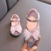 Girls Princess Square Mouth Rhinestone Bow Single Shoe Shoes Show Dance Shoes_vogvips.com