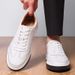The First Layer Of Cowhide Leather Lace-up Men's Board Shoes Single Shoes Casual Four Breathable White Shoes Men_vogvips.com
