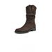British Style Pleated Pointed Thick-Soled Slouch For Women 2025 New Melad Western Cowboy Mid-Calf Boots_vogvips.com